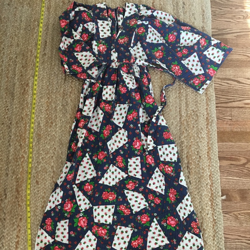 Kimono sleeve maxi dress, vintage, medium